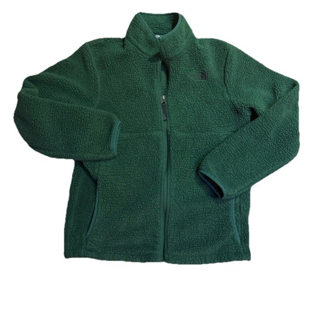 The North Face Boys XL (18/20) Full Zip Forest Green Sherpa Jacket